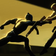The Black Panther taking out one of Klaue's goons.